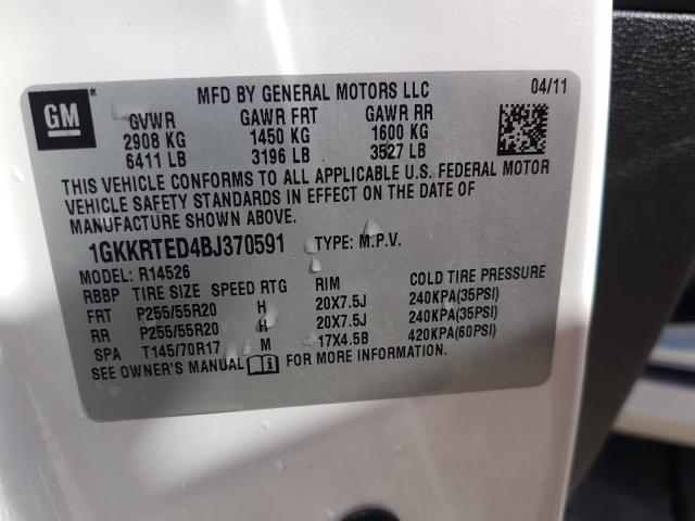 2011 GMC ACADIA DEN 1GKKRTED4BJ370591