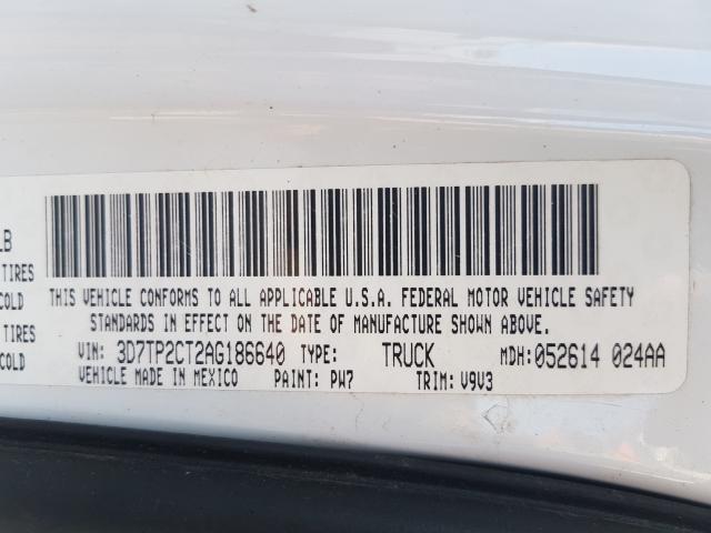 2010 DODGE RAM 2500 3D7TP2CT2AG186640