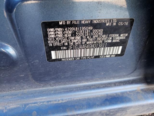 2016 SUBARU IMPREZA JF1GJAA64GH013811