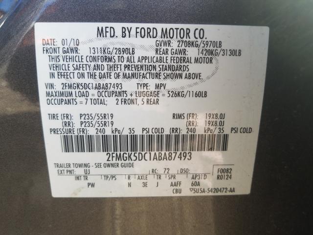2010 FORD FLEX LIMIT 2FMGK5DC1ABA87493