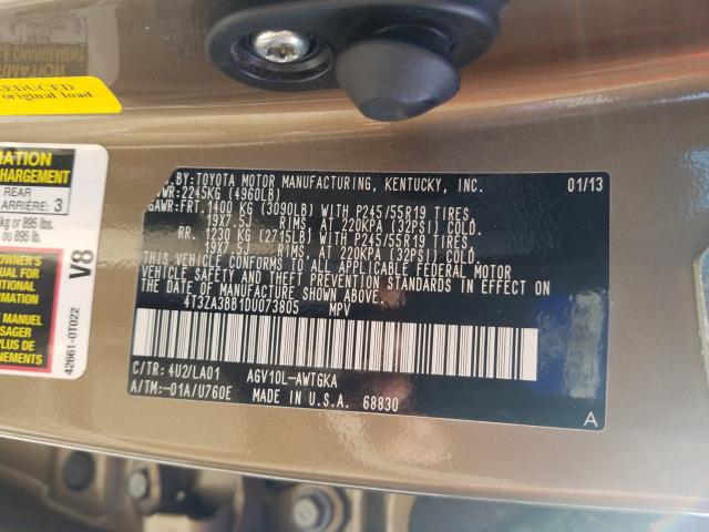 2013 TOYOTA VENZA LE 4T3ZA3BB1DU073805