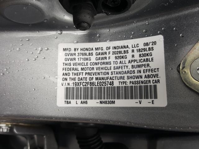 2020 HONDA CIVIC SPOR 19XFC2F86LE025748