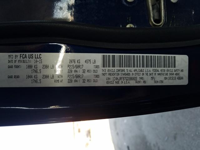 2016 JEEP PATRIOT LA 1C4NJRFB7GD586022