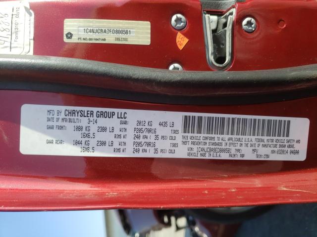 2014 JEEP COMPASS 1C4NJCBA9ED800581