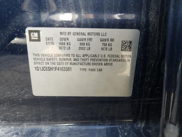 2015 CHEVROLET SONIC LT 1G1JC6SH1F4163381