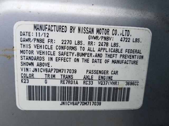 2013 INFINITI G37 BASE JN1CV6AP7DM717039