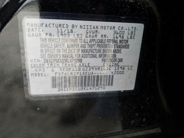 2019 NISSAN KICKS S 3N1CP5CU2KL471290