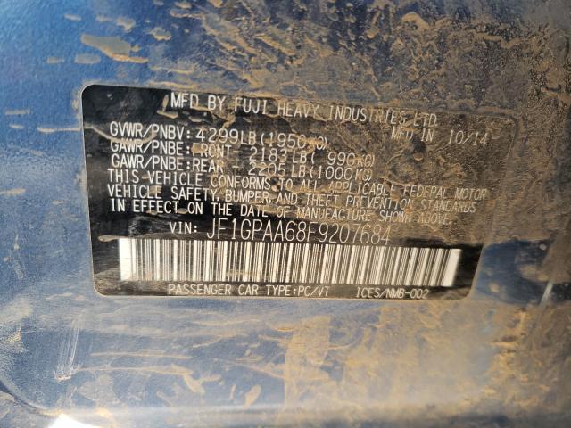 2015 SUBARU IMPREZA JF1GPAA68F9207684