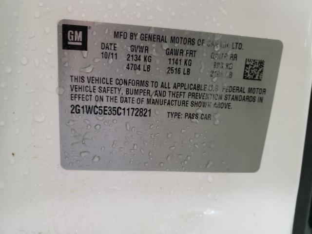 2012 CHEVROLET IMPALA LTZ 2G1WC5E35C1172821