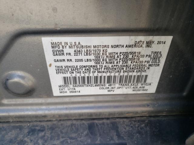 2014 MITSUBISHI OUTLANDER 4A4AR4AU7EE029176