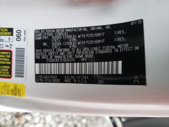 2015 TOYOTA SIENNA 5TDZK3DC1FS634270