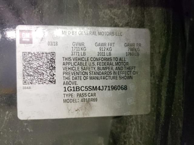 2018 CHEVROLET CRUZE L 1G1BC5SM4J7196068