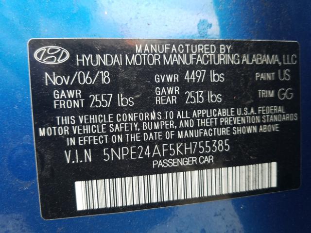 2019 HYUNDAI SONATA SE 5NPE24AF5KH755385