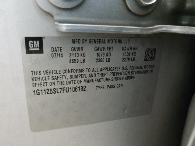2015 CHEVROLET IMPALA LS 1G11Z5SL7FU106132