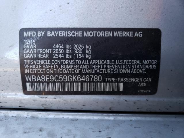 2016 BMW 328 I SULE WBA8E9C59GK646780