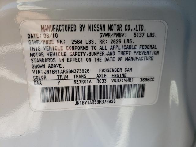 2011 INFINITI M37 X JN1BY1AR5BM373926