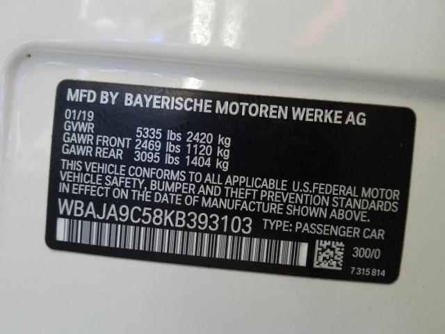 2019 BMW 530E WBAJA9C58KB393103