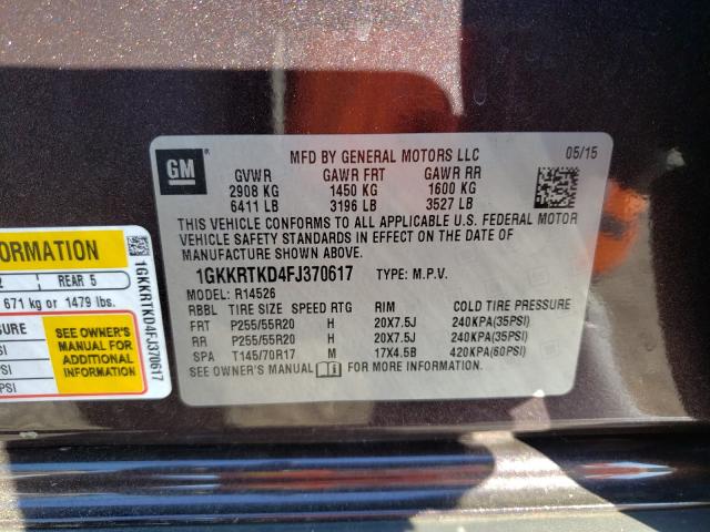2015 GMC ACADIA DEN 1GKKRTKD4FJ370617