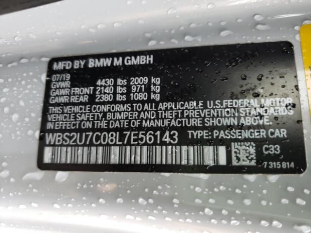 2020 BMW M2 COMPETI WBS2U7C08L7E56143