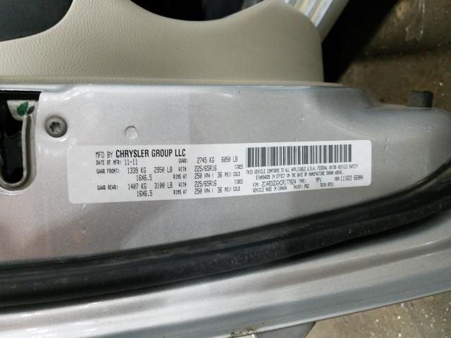 2012 DODGE GRAND CARA 2C4RDGDGXCR177824