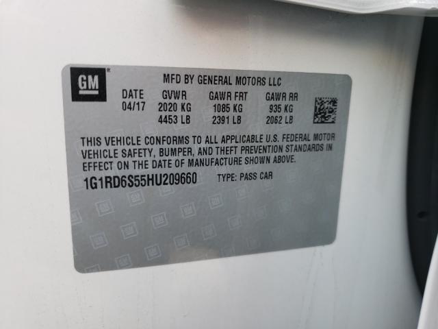 2017 CHEVROLET VOLT PREMI 1G1RD6S55HU209660