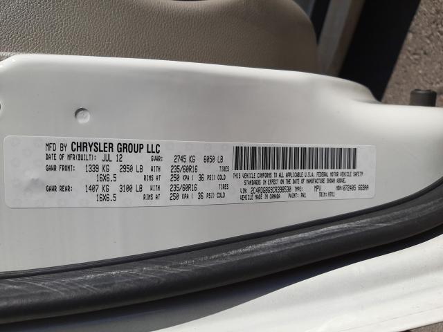 2012 DODGE GRAND CARA 2C4RDGBG9CR398530