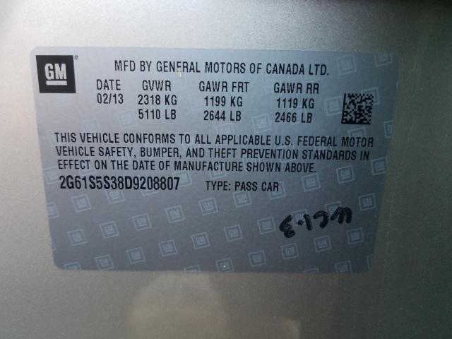 2013 CADILLAC XTS PREMIU 2G61S5S38D9208807