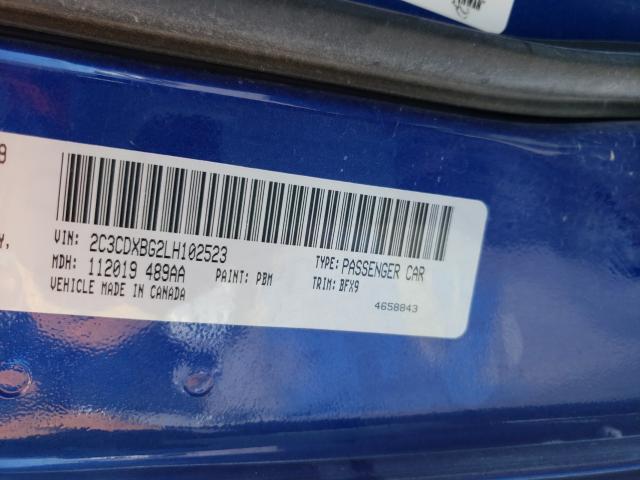 2020 DODGE CHARGER SX 2C3CDXBG2LH102523