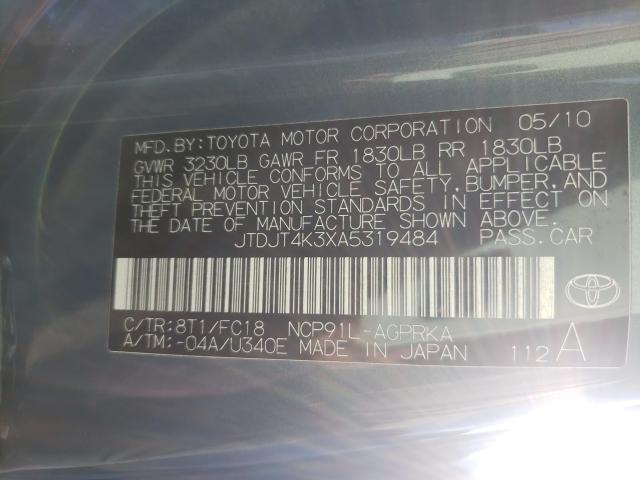 2010 TOYOTA YARIS JTDJT4K3XA5319484