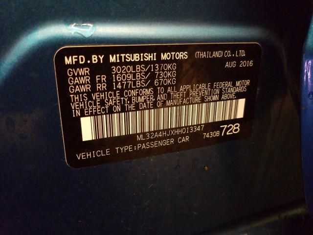 2017 MITSUBISHI MIRAGE SE ML32A4HJXHH013347