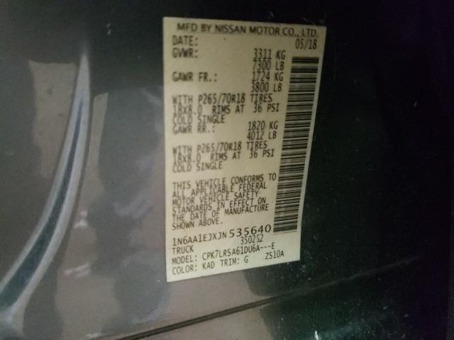 2018 NISSAN TITAN S 1N6AA1EJXJN535640