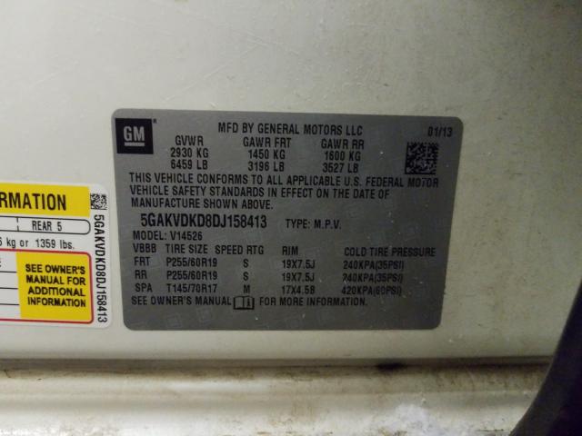 2013 BUICK ENCLAVE 5GAKVDKD8DJ158413