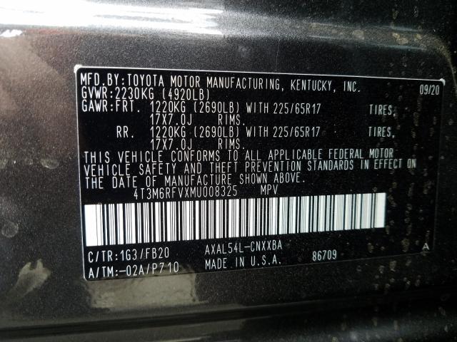 2021 TOYOTA RAV4 LE - 4T3M6RFVXMU008325