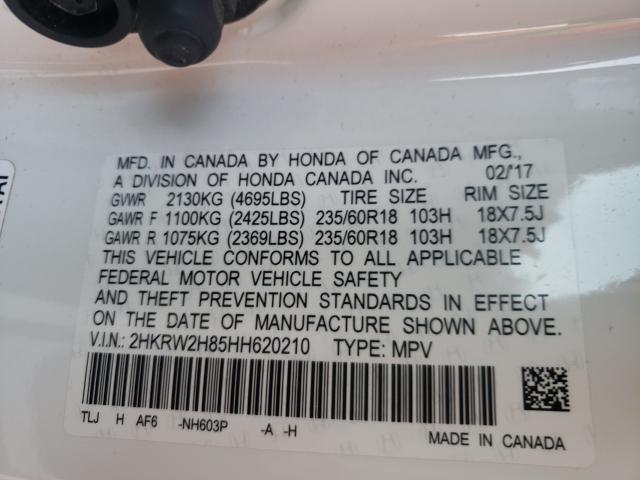 2017 HONDA CR-V EXL 2HKRW2H85HH620210