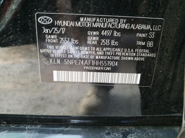 2017 HYUNDAI SONATA SE 5NPE24AF1HH551904