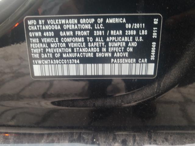 2012 VOLKSWAGEN PASSAT SEL 1VWCM7A39CC013784
