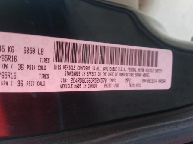 2013 DODGE GRAND CARA 2C4RDGCG6DR524570