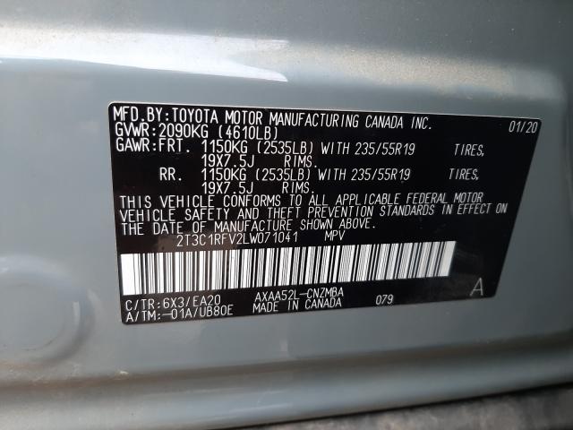 2020 TOYOTA RAV4 XLE P 2T3C1RFV2LW071041
