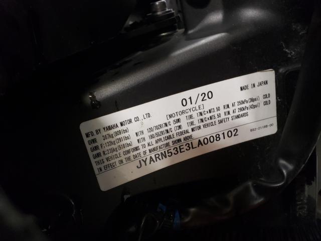 2020 YAMAHA MT09 JYARN53E3LA008102