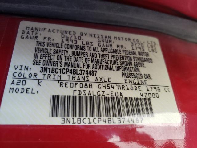 2011 NISSAN VERSA 3N1BC1CP4BL374487