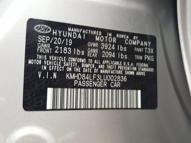 2020 HYUNDAI ELANTRA SE KMHD84LF3LU002836