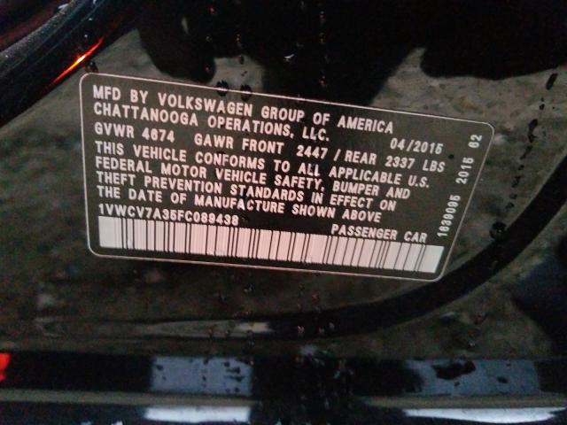 2015 VOLKSWAGEN PASSAT SEL 1VWCV7A35FC089438