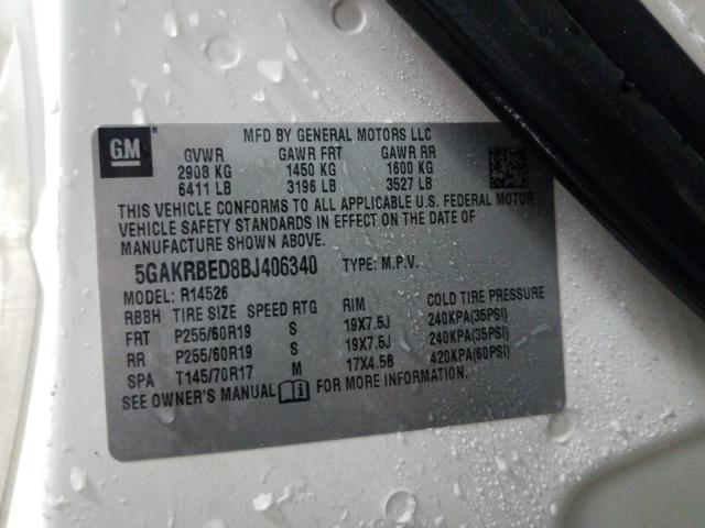 2011 BUICK ENCLAVE CX 5GAKRBED8BJ406340