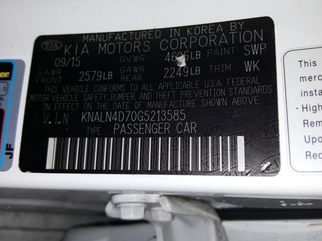 2016 KIA CADENZA LU KNALN4D70G5213585
