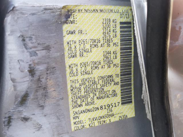 2013 NISSAN XTERRA X 5N1AN0NU2DN819517