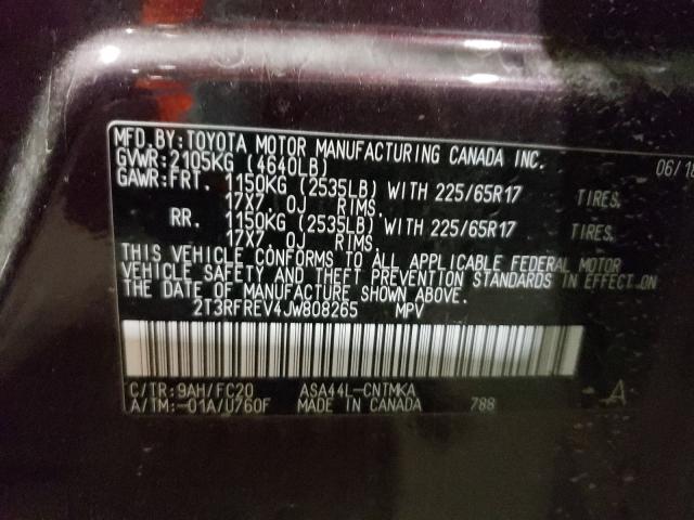 2018 TOYOTA RAV4 ADVEN 2T3RFREV4JW808265