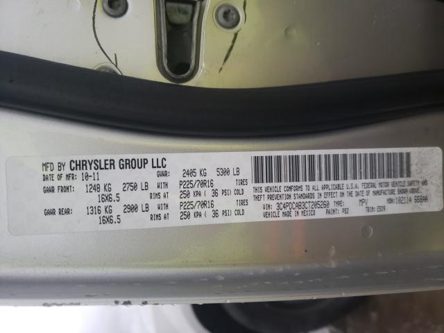 2012 DODGE JOURNEY SE 3C4PDCAB3CT205260