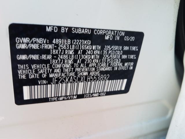 2020 SUBARU FORESTER L JF2SKASCXLH553892