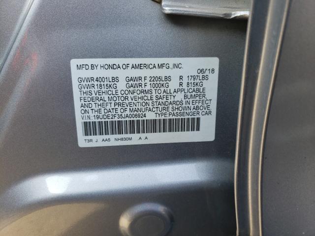 2018 ACURA ILX BASE W 19UDE2F35JA006924
