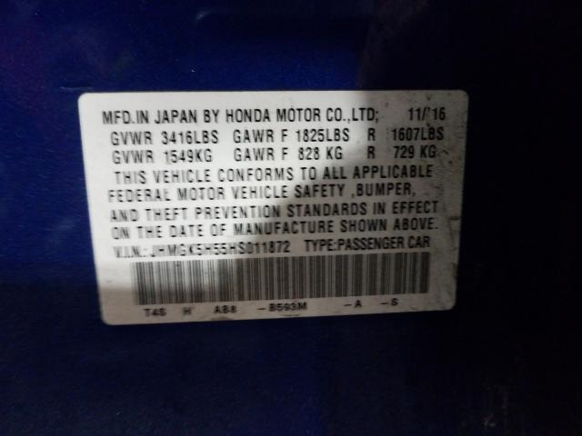 2017 HONDA FIT LX JHMGK5H55HS011872
